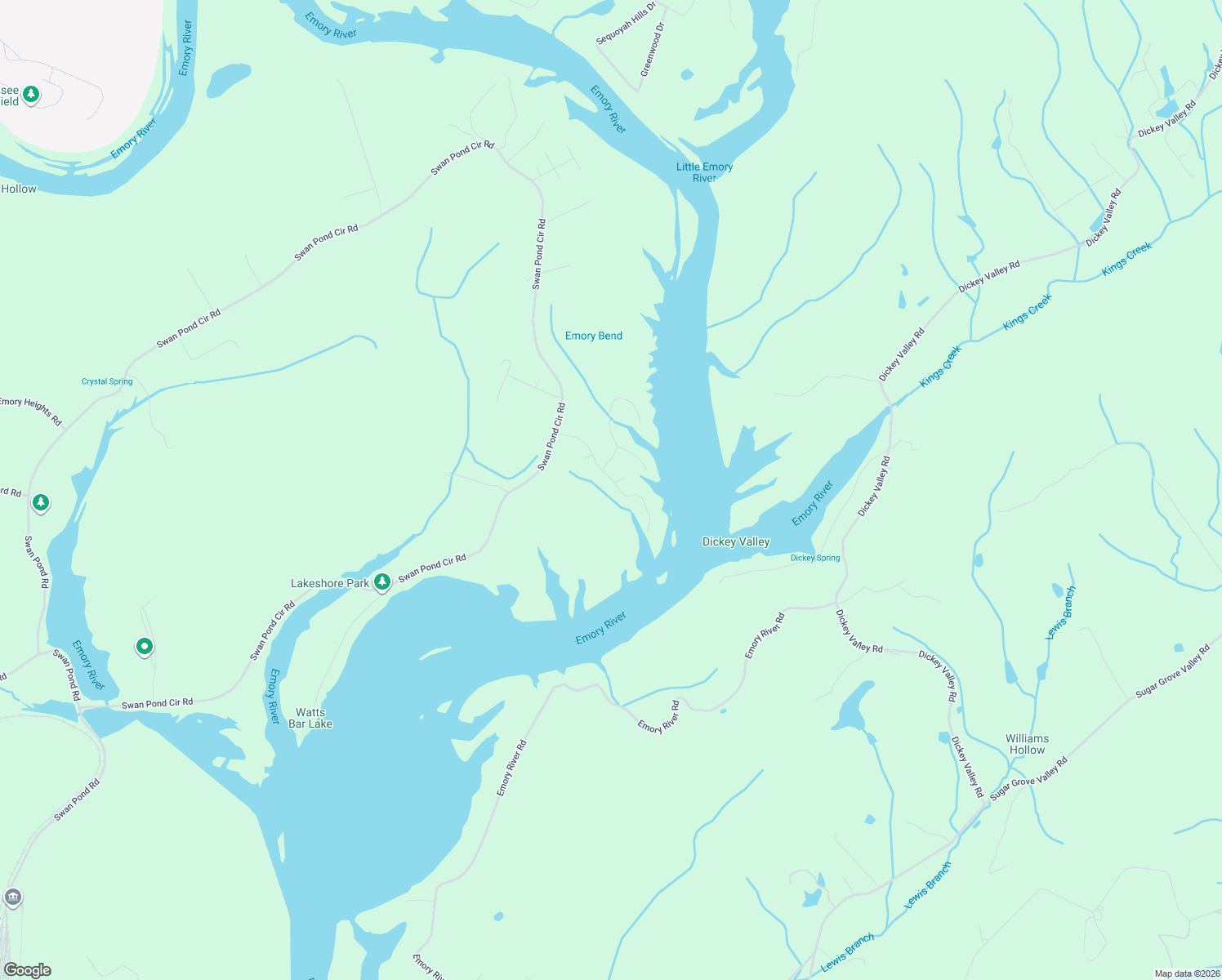map of restaurants, bars, coffee shops, grocery stores, and more near 402 Indigo Bunting Dr in Harriman