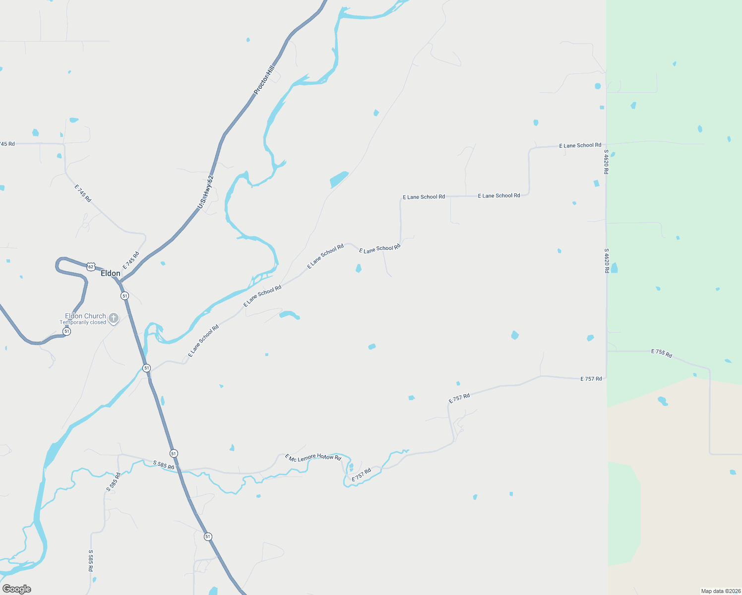 map of restaurants, bars, coffee shops, grocery stores, and more near 26873 East Lane School Road in Tahlequah