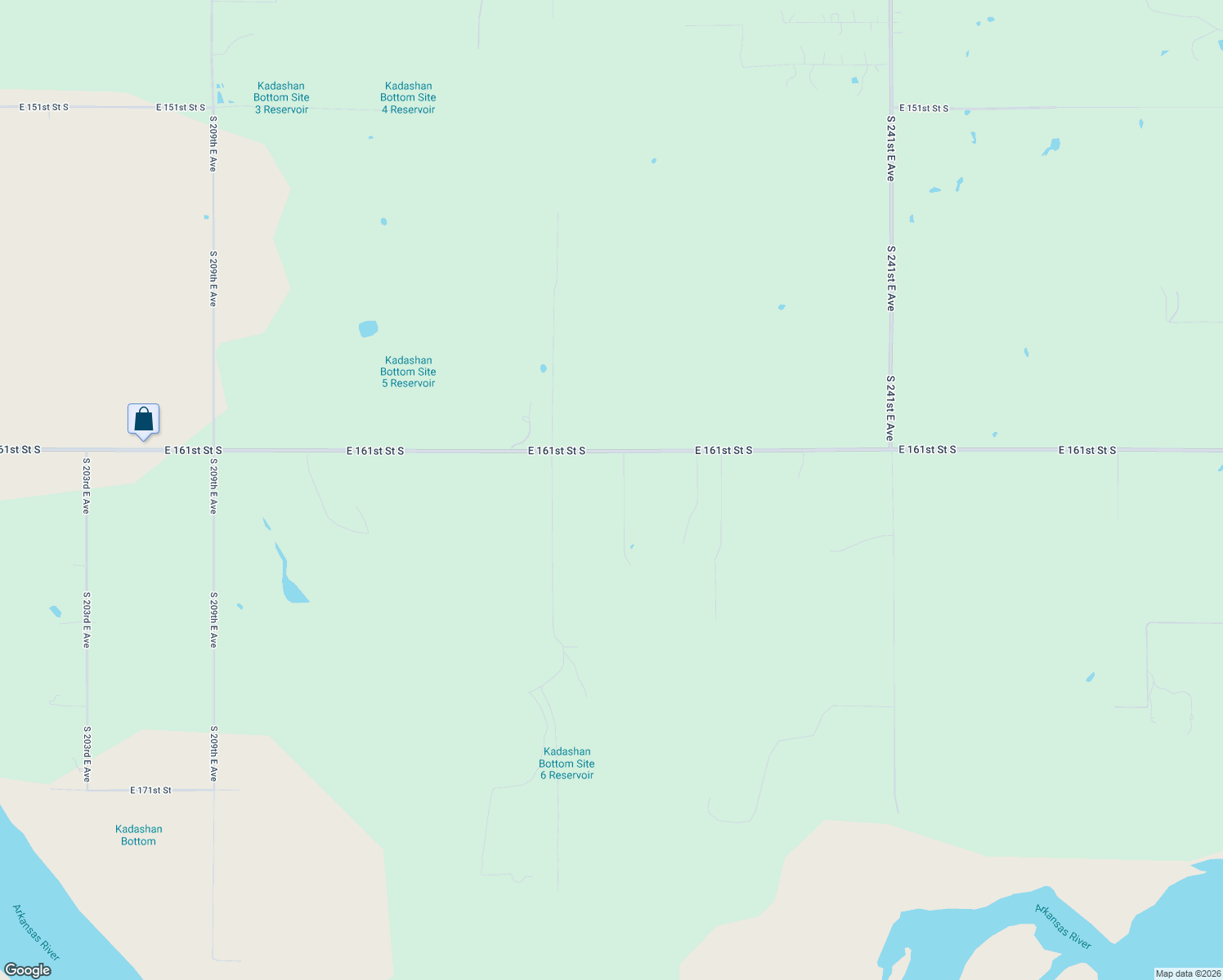 map of restaurants, bars, coffee shops, grocery stores, and more near 22768 E 161st Street South in Coweta