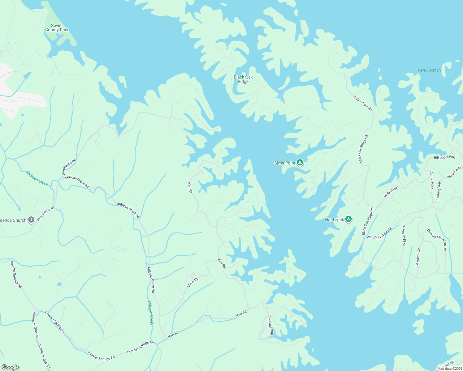 map of restaurants, bars, coffee shops, grocery stores, and more near 1283 Clabo Lane in Sevierville