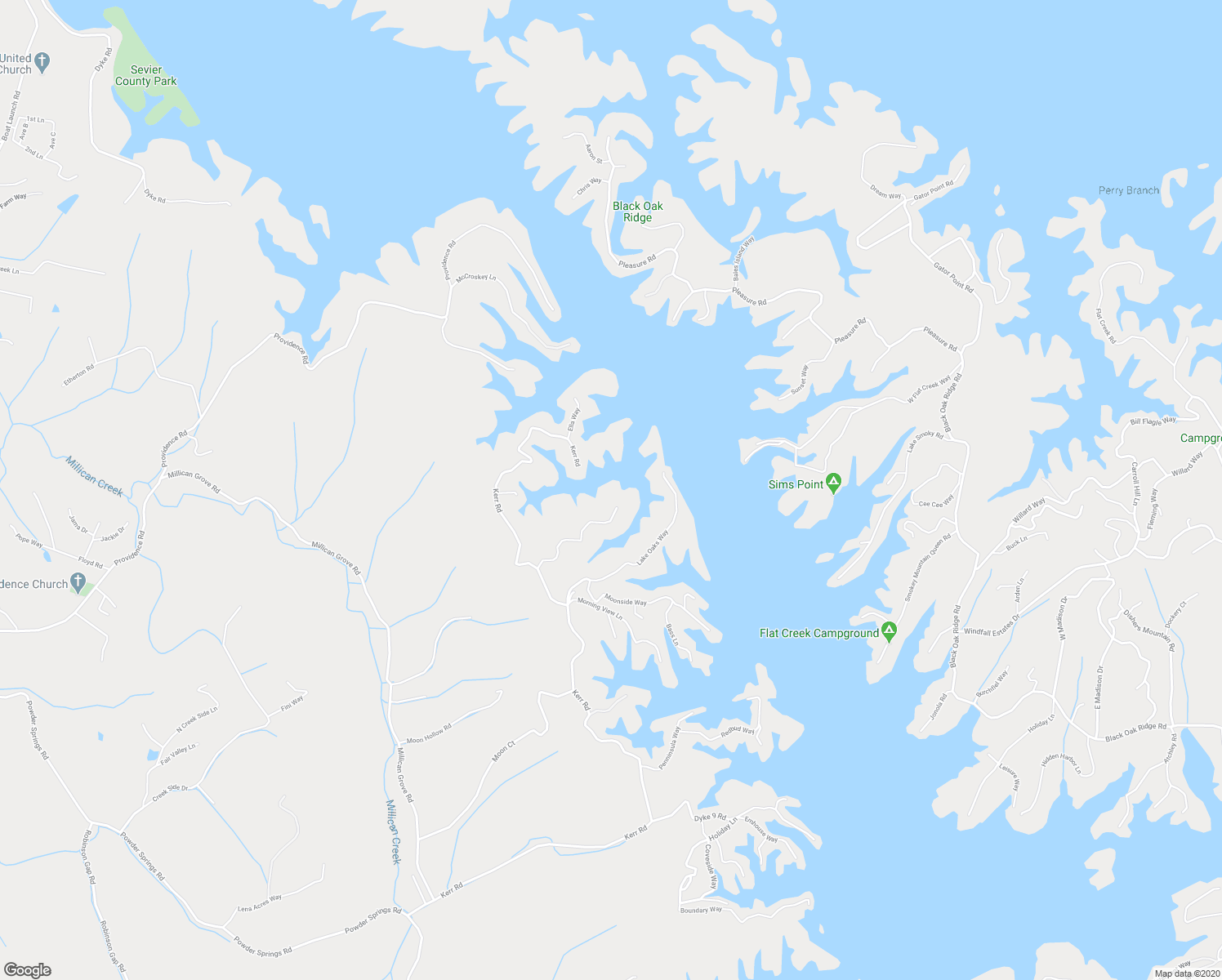 map of restaurants, bars, coffee shops, grocery stores, and more near 1283 Clabo Lane in Sevierville