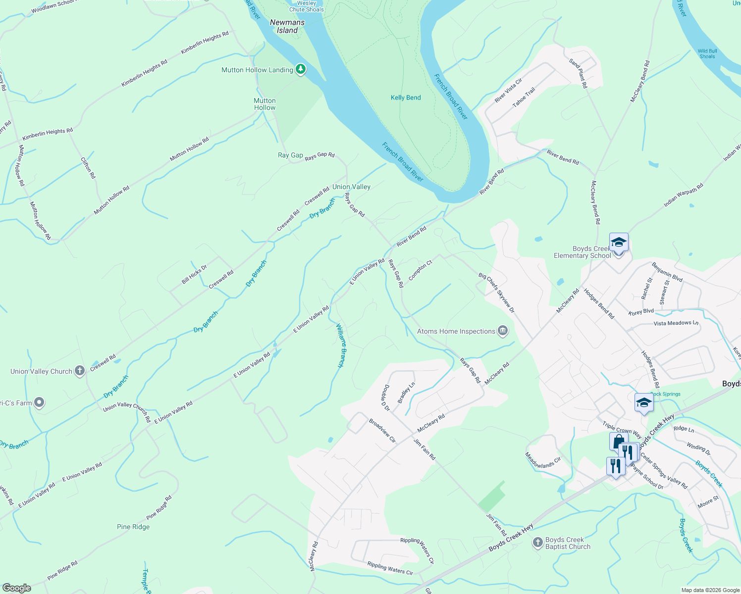 map of restaurants, bars, coffee shops, grocery stores, and more near 2249 Hardin Lane in Seymour