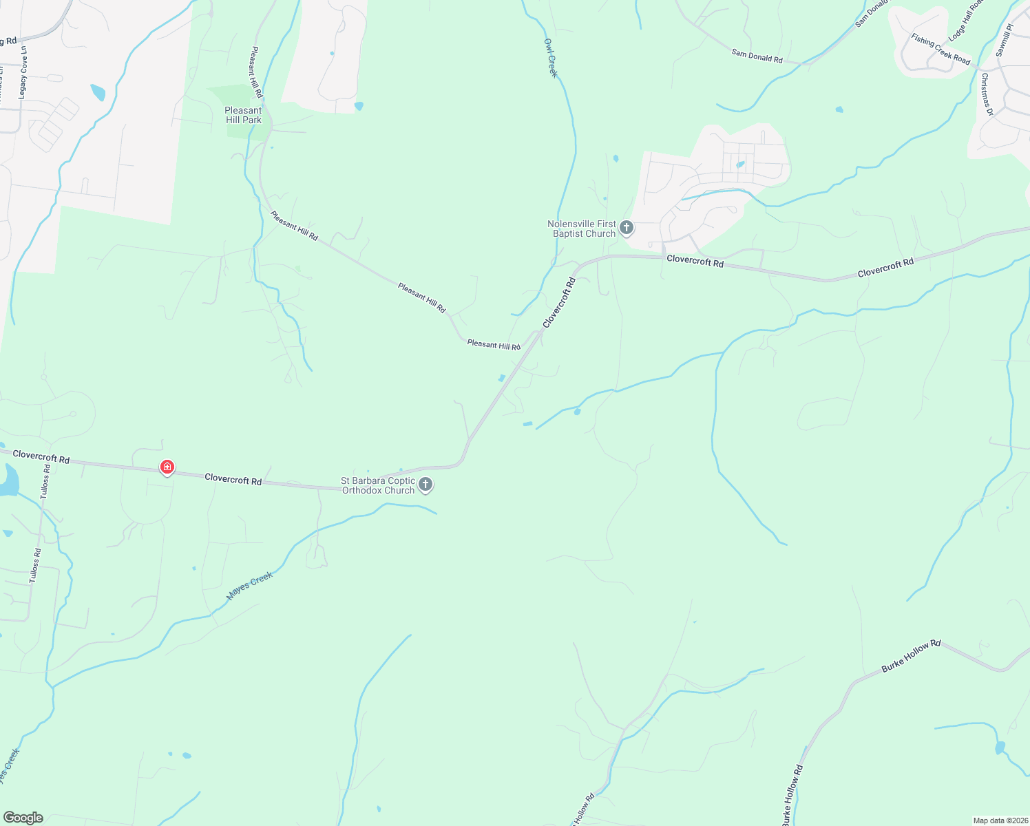 map of restaurants, bars, coffee shops, grocery stores, and more near 9591 Clovercroft Road in Franklin