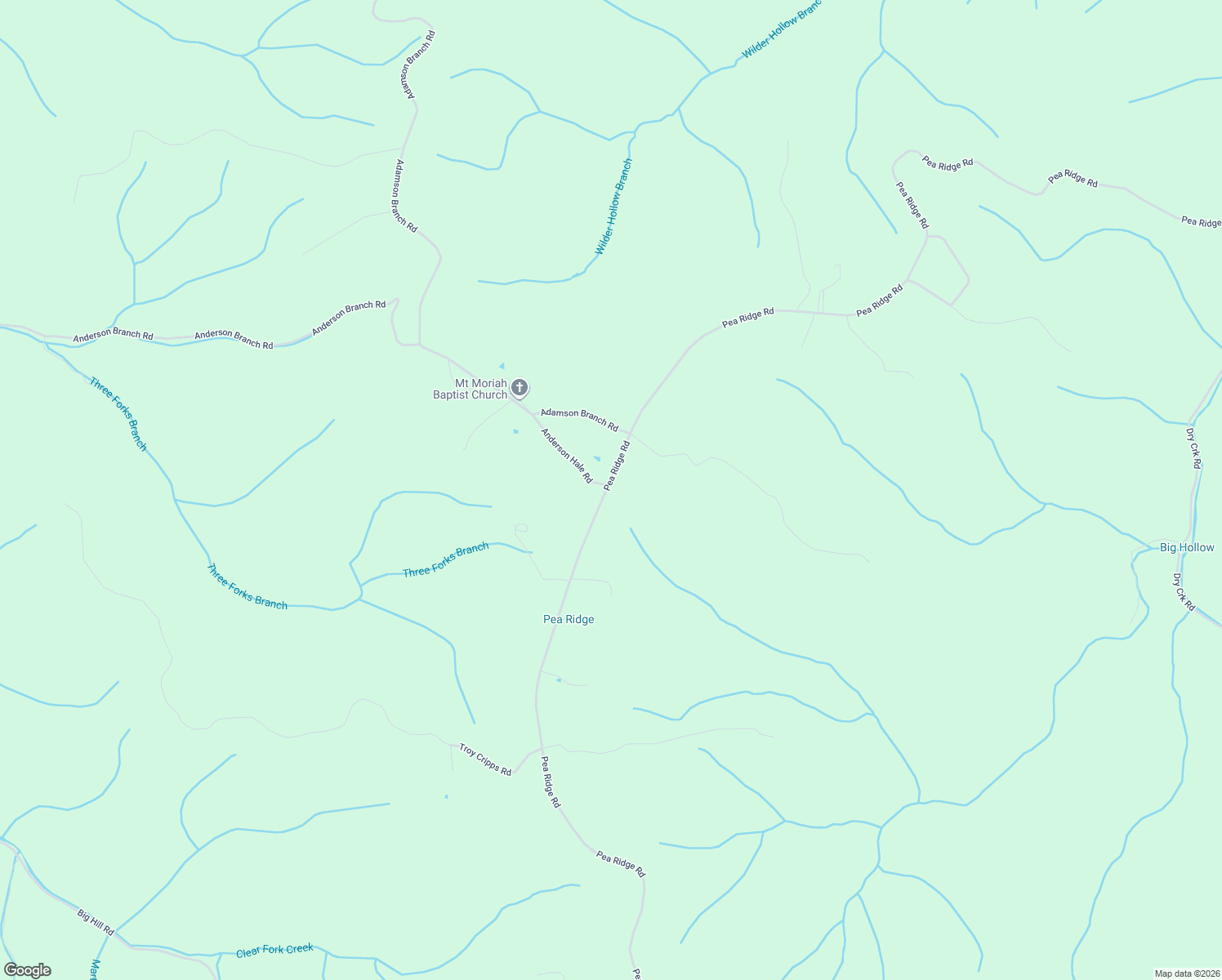 map of restaurants, bars, coffee shops, grocery stores, and more near 3249 Pea Ridge Road in Liberty