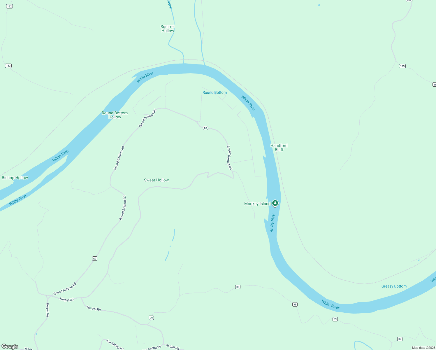 map of restaurants, bars, coffee shops, grocery stores, and more near 3108-3216 Round Bottom Road in Mountain View