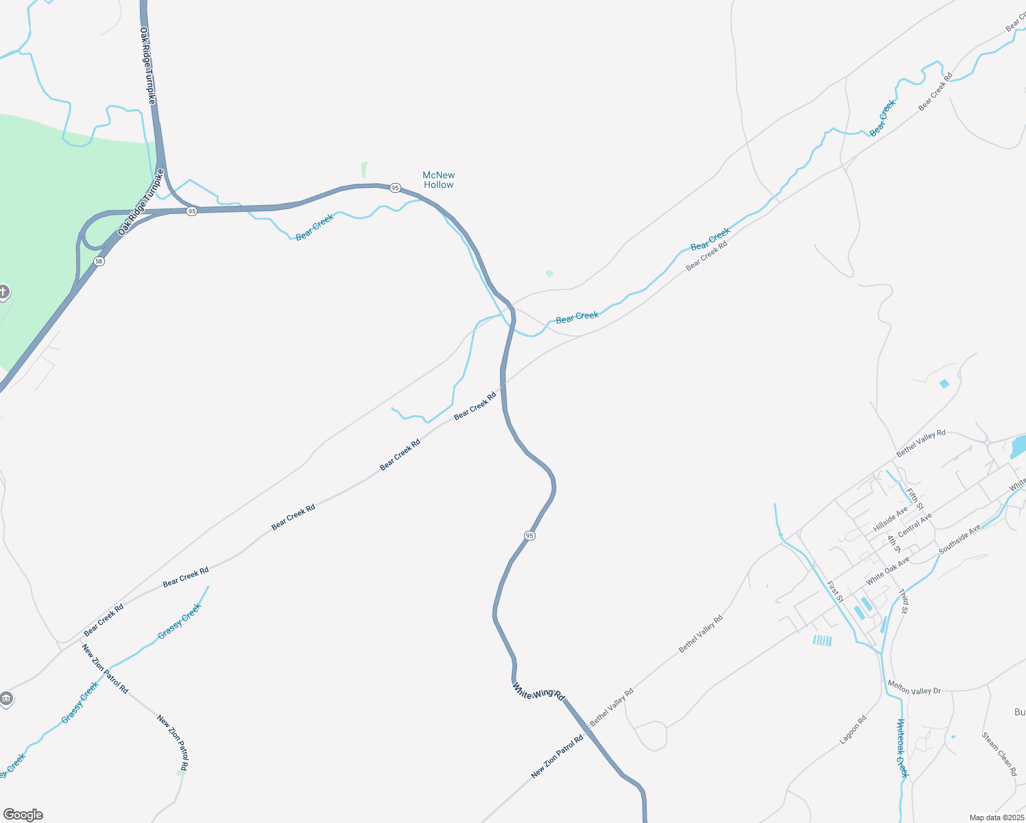 map of restaurants, bars, coffee shops, grocery stores, and more near White Wing Road in Lenoir City