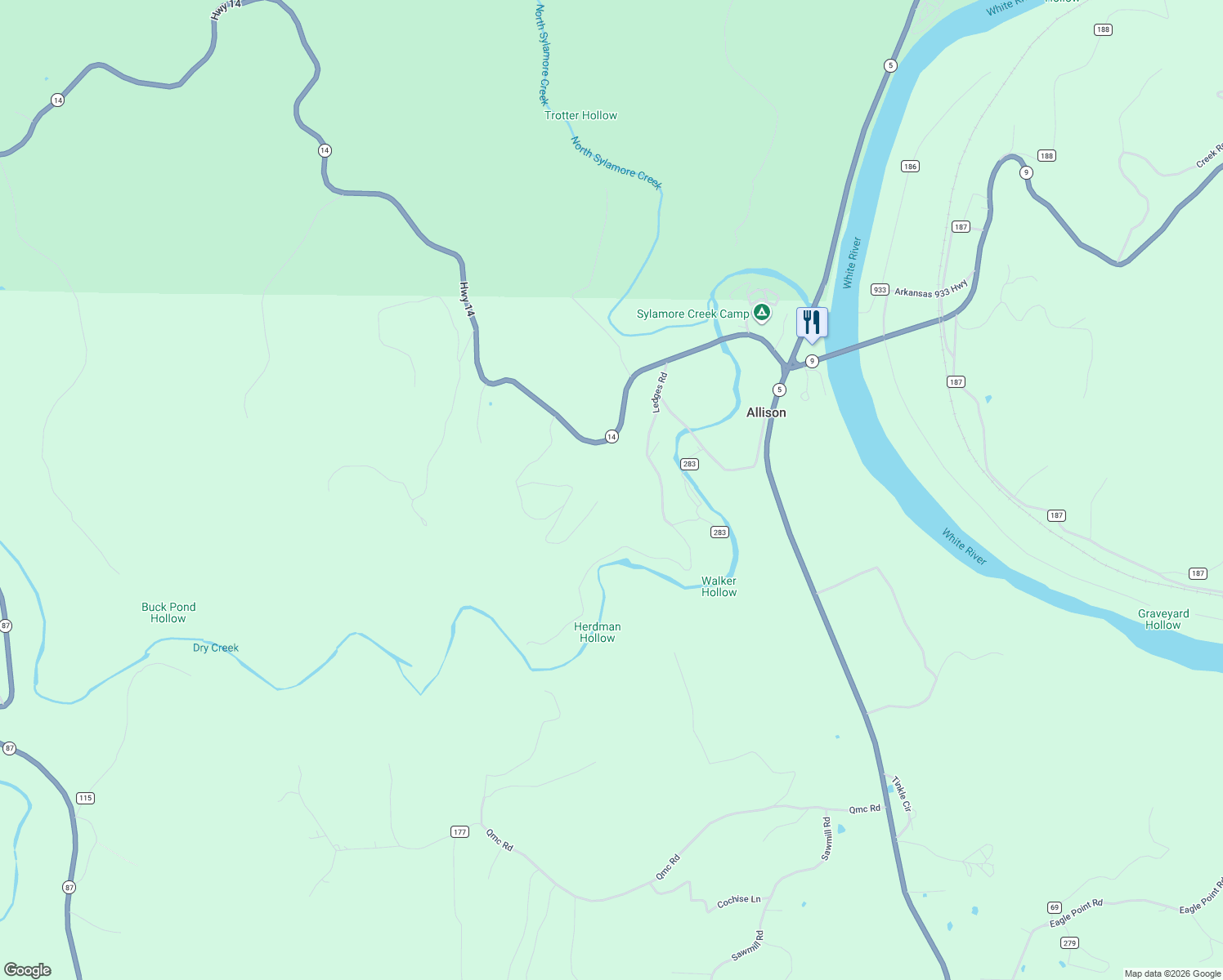map of restaurants, bars, coffee shops, grocery stores, and more near 303 Bluffs Drive in Mountain View