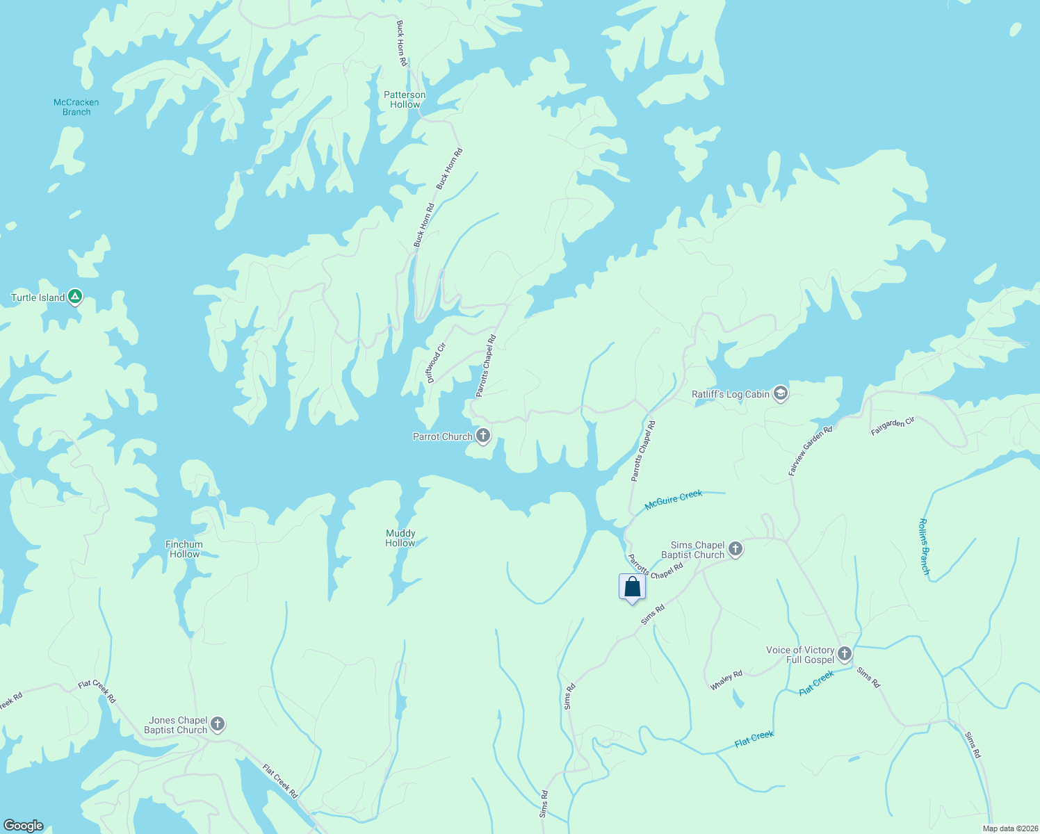 map of restaurants, bars, coffee shops, grocery stores, and more near 1344 Parrotts Chapel Road in Sevierville