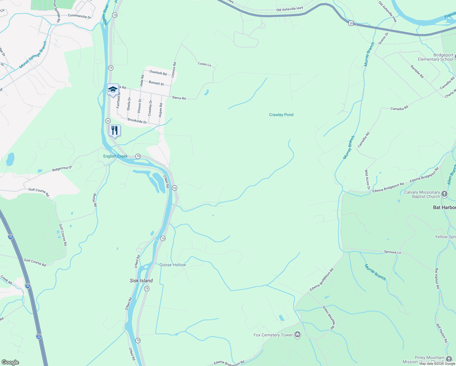map of restaurants, bars, coffee shops, grocery stores, and more near 890 Tolley Hollow Road in Newport
