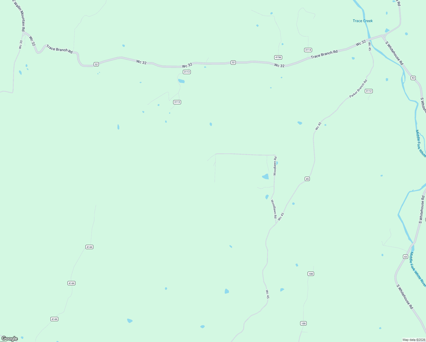 map of restaurants, bars, coffee shops, grocery stores, and more near 12325 Woodlawn Road in West Fork