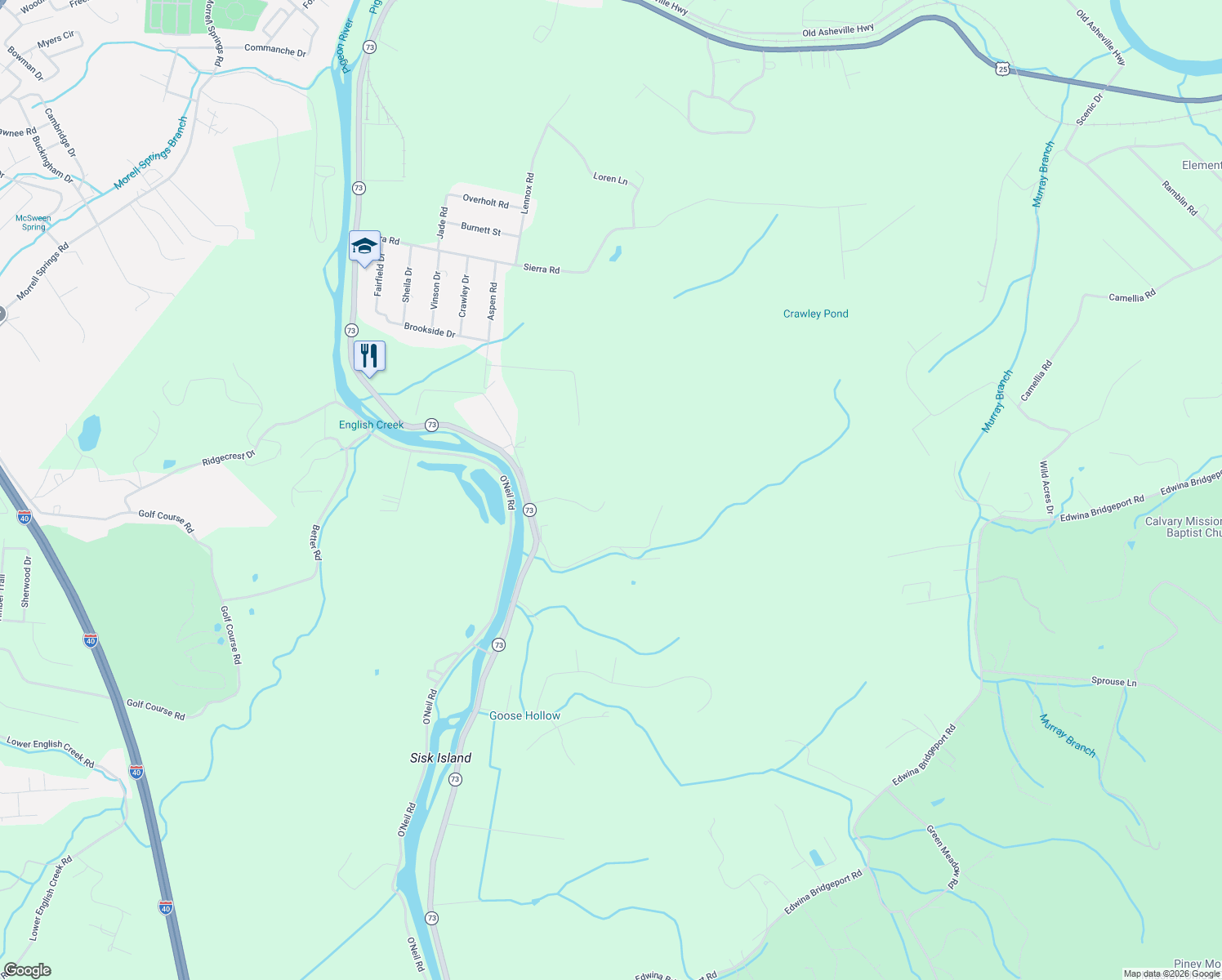 map of restaurants, bars, coffee shops, grocery stores, and more near 145 Hidden Mountain Way in Newport