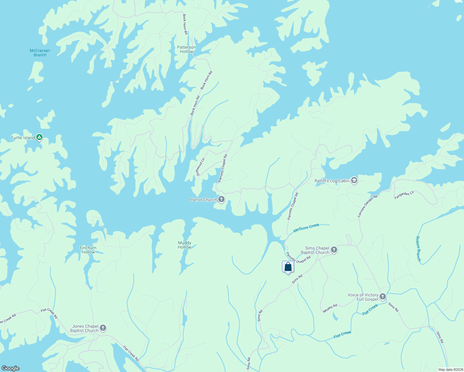 map of restaurants, bars, coffee shops, grocery stores, and more near 1344 Parrotts Chapel Road in Sevierville