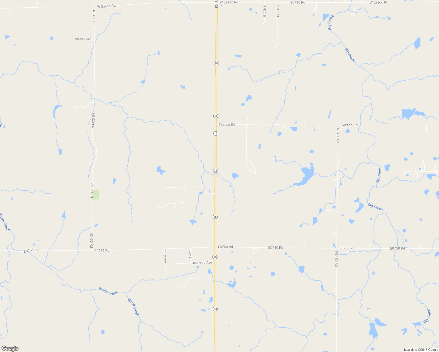 map of restaurants, bars, coffee shops, grocery stores, and more near 740464 Oklahoma 18 in Agra