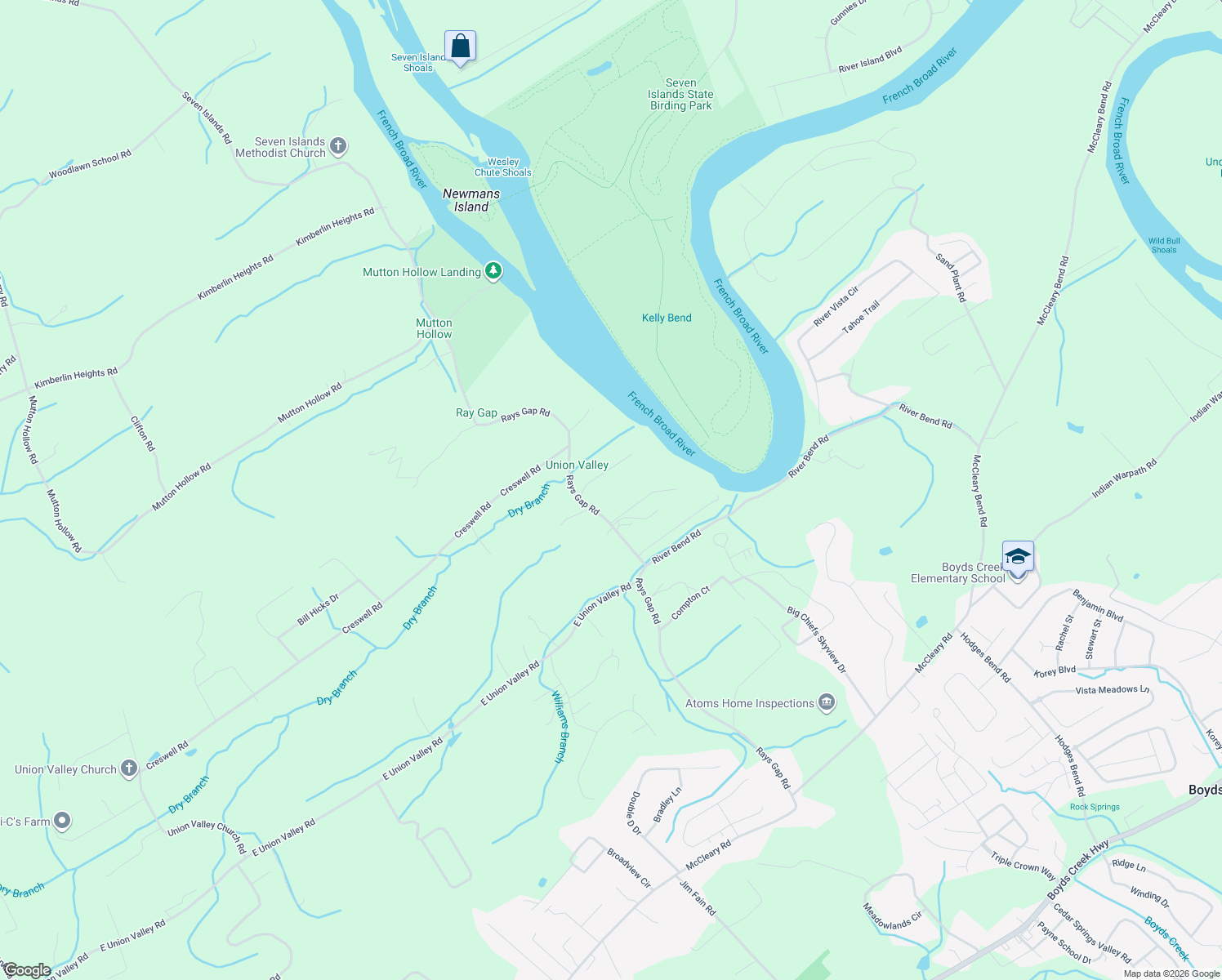 map of restaurants, bars, coffee shops, grocery stores, and more near 1745 Rays Gap Rd in Seymour