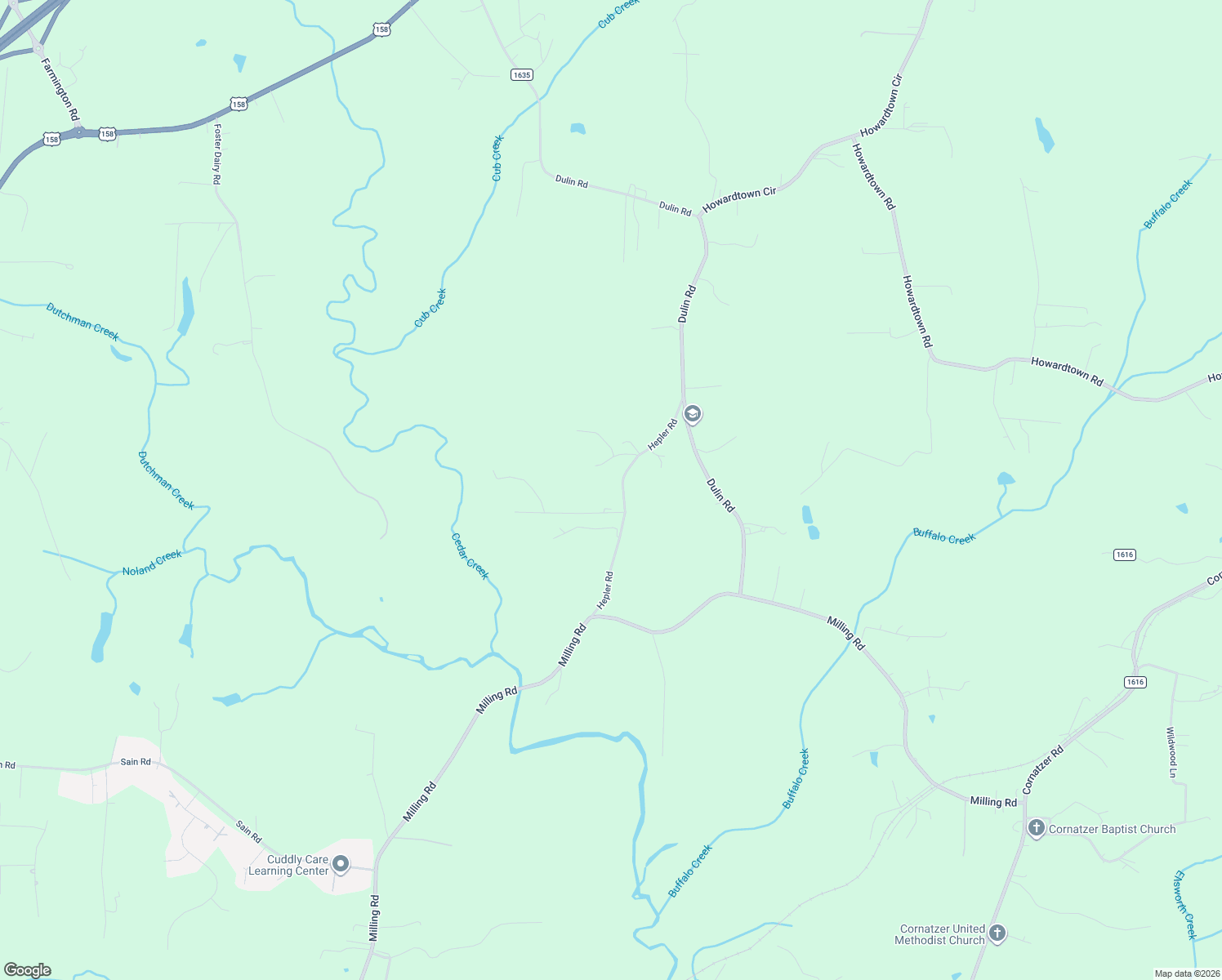 map of restaurants, bars, coffee shops, grocery stores, and more near 255 Hepler Road in Mocksville