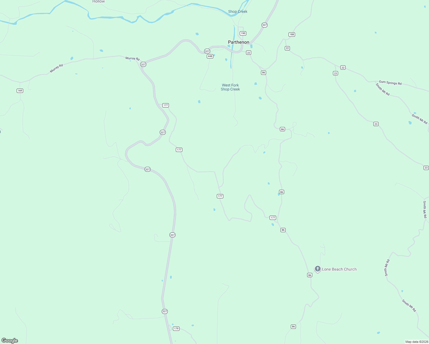 map of restaurants, bars, coffee shops, grocery stores, and more near County Road 177 in Newton County