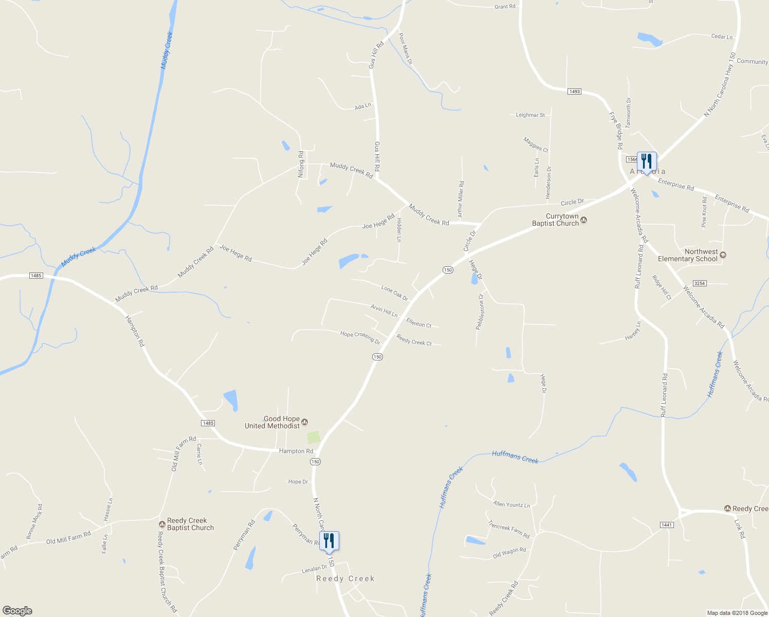map of restaurants, bars, coffee shops, grocery stores, and more near 208 Arvin Hill Lane in Lexington