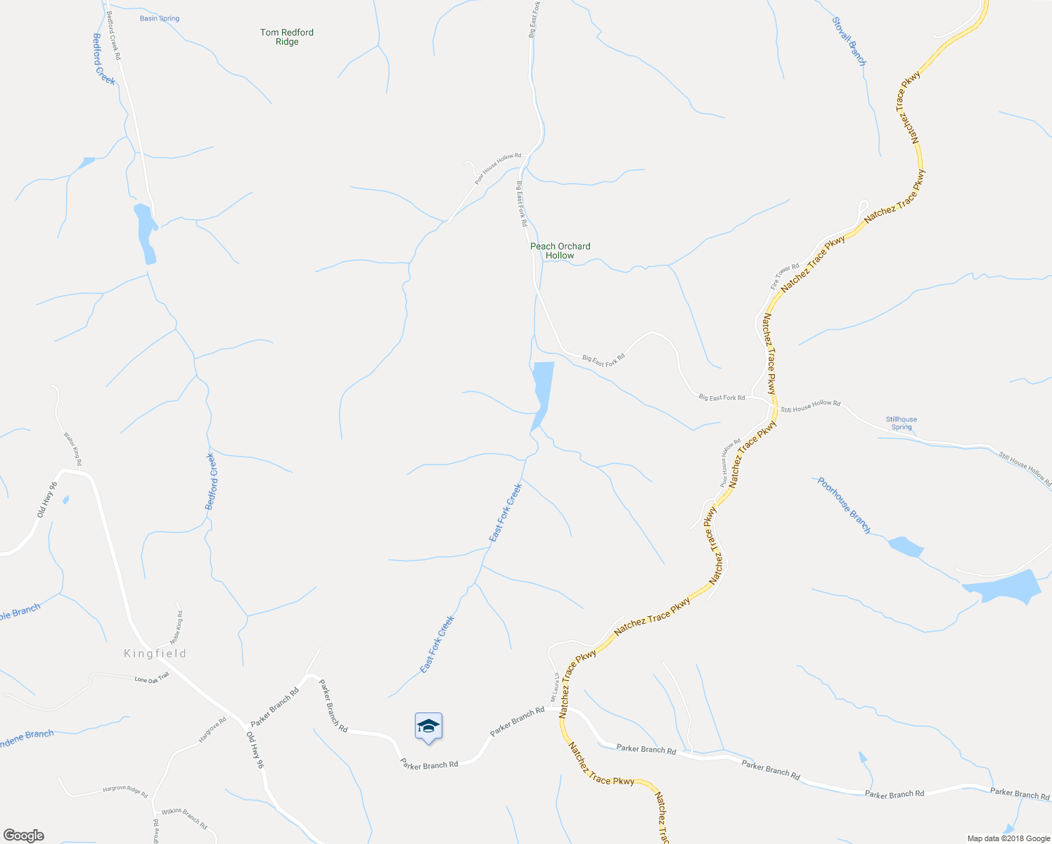 map of restaurants, bars, coffee shops, grocery stores, and more near 5375 Big East Fork Road in Franklin