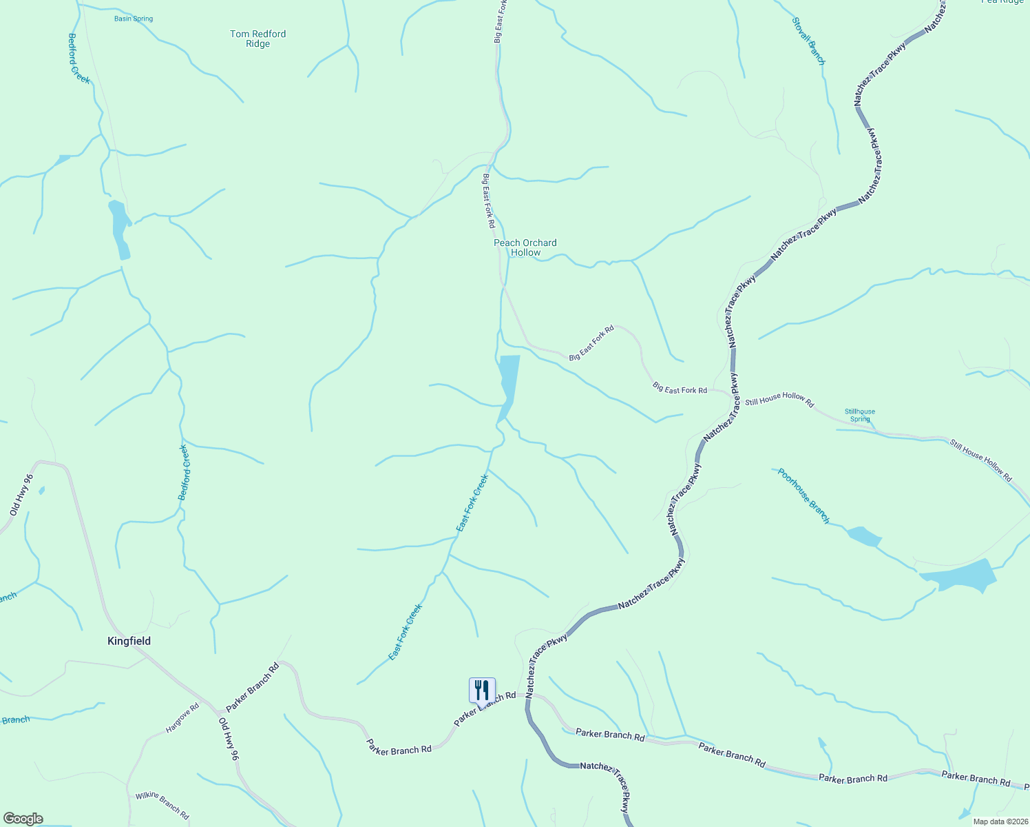 map of restaurants, bars, coffee shops, grocery stores, and more near 5375 Big East Fork Road in Franklin