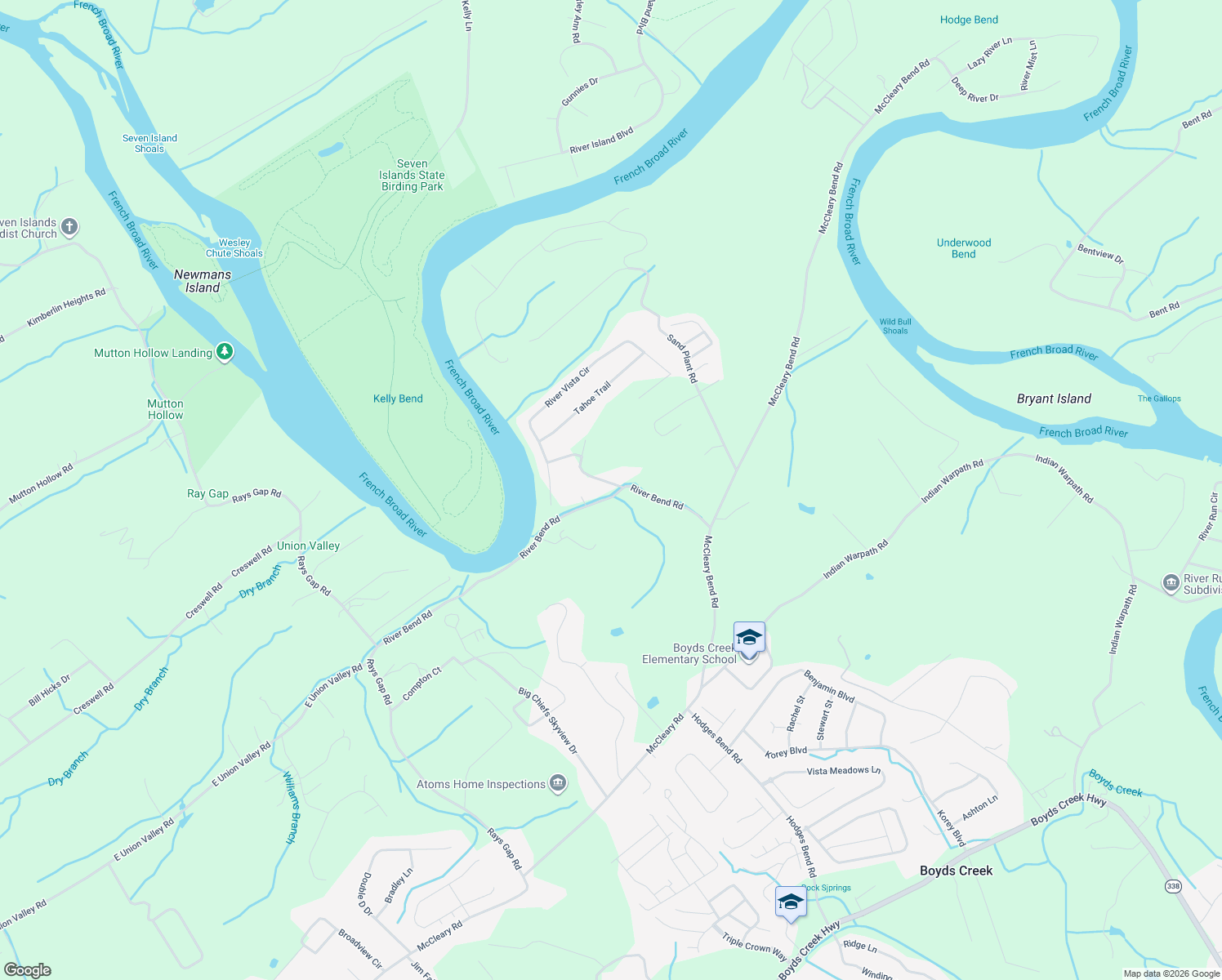 map of restaurants, bars, coffee shops, grocery stores, and more near 1607 Chances Ridge Dr in Sevierville