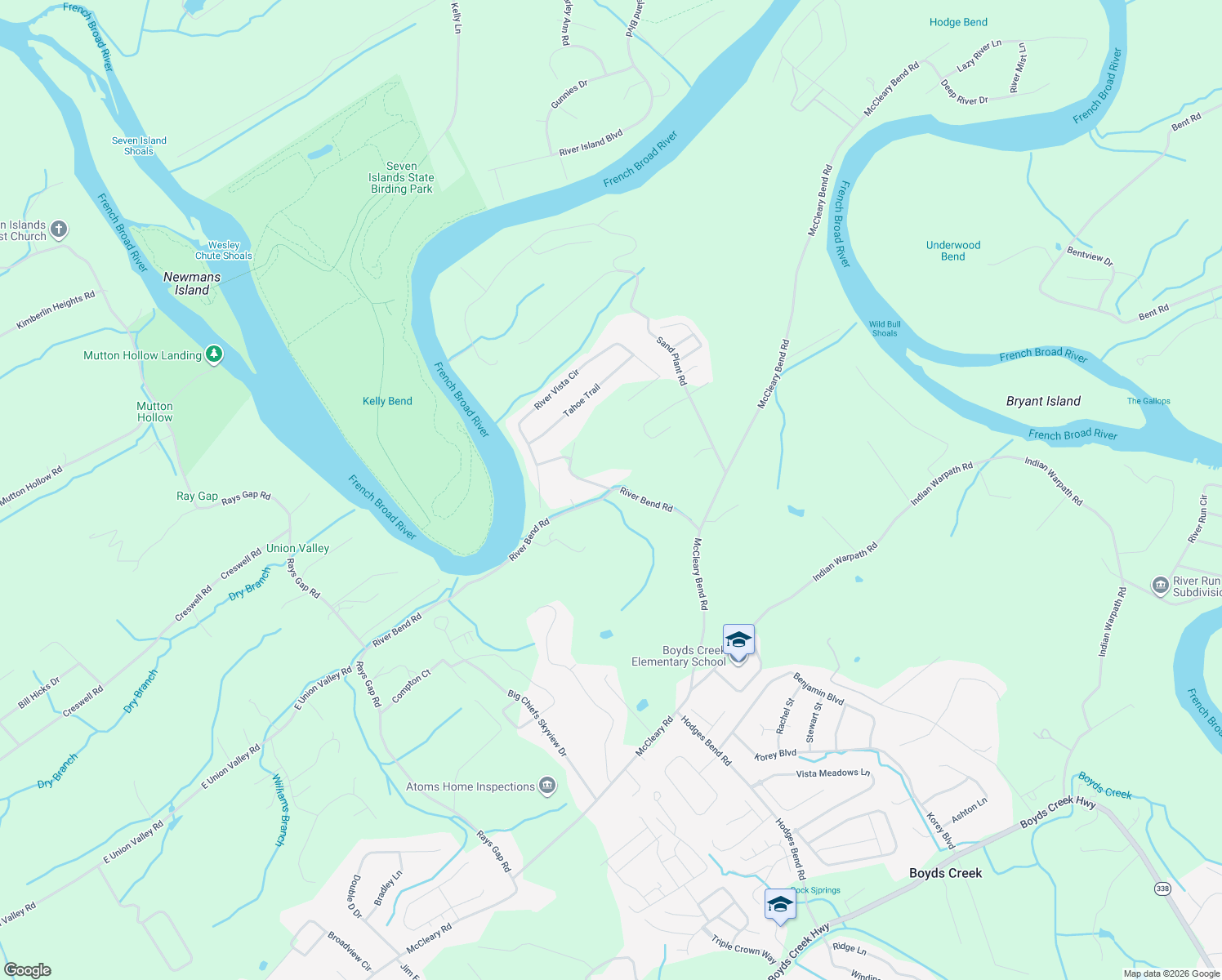 map of restaurants, bars, coffee shops, grocery stores, and more near 1607 Chances Ridge Drive in Sevierville