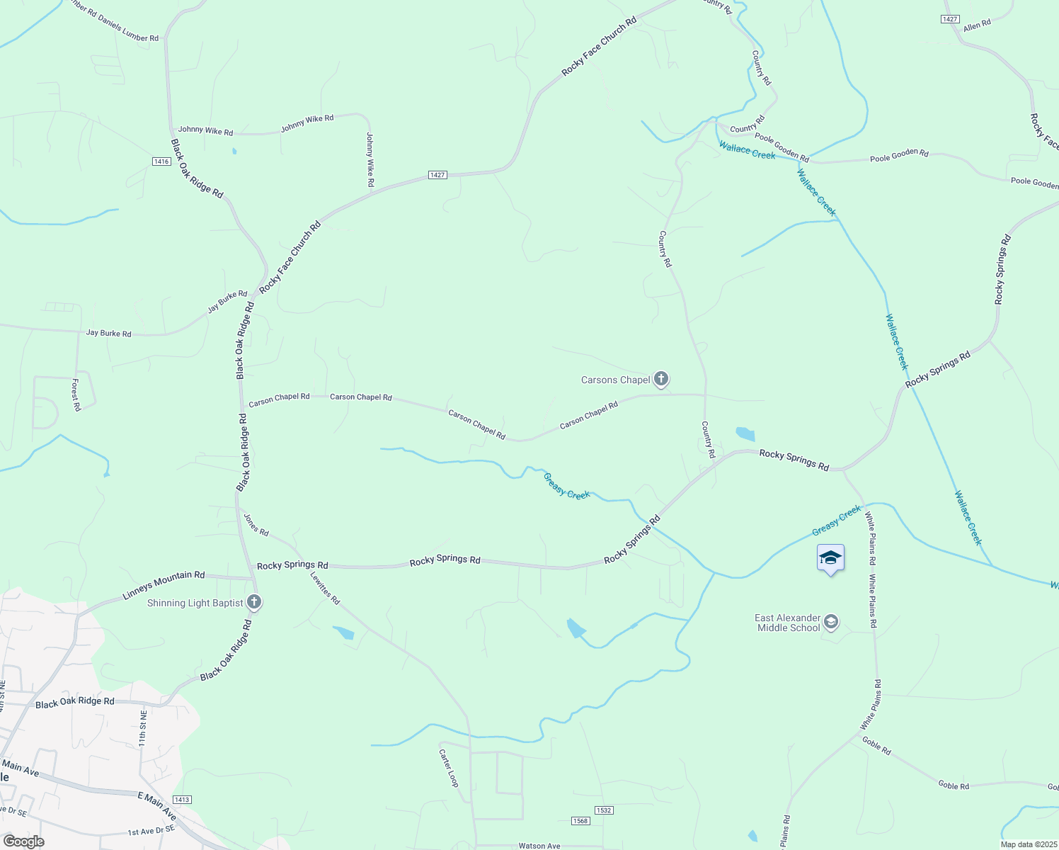 map of restaurants, bars, coffee shops, grocery stores, and more near 971 Carson Chapel Road in Taylorsville