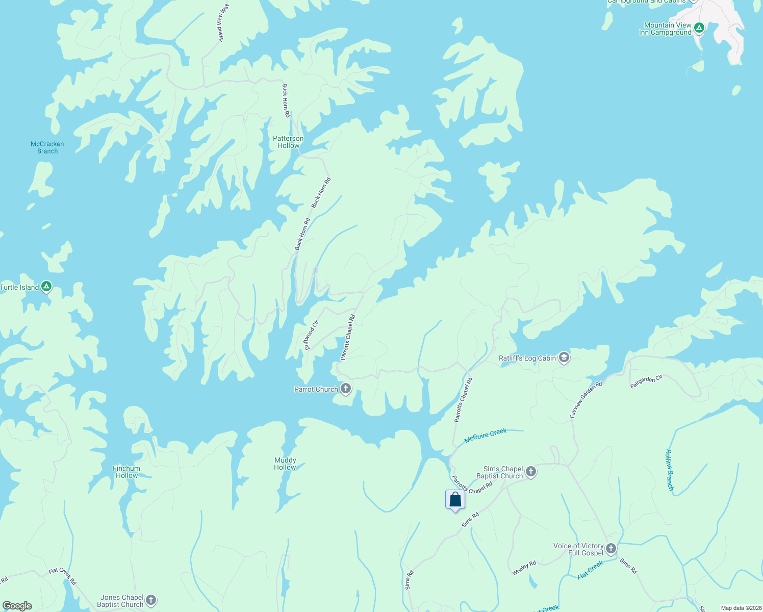 map of restaurants, bars, coffee shops, grocery stores, and more near 1520 Parrotts Chapel Road in Sevierville