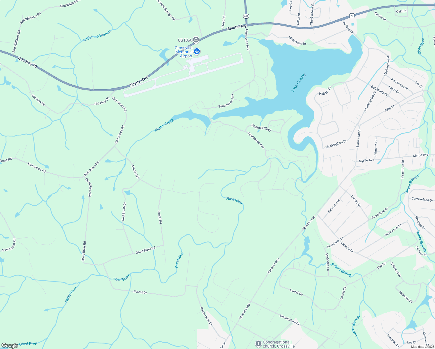 map of restaurants, bars, coffee shops, grocery stores, and more near 219 North Victor Way in Crossville