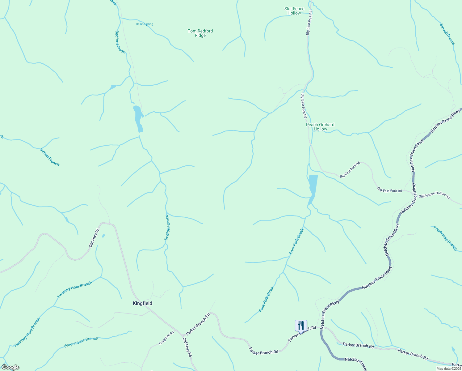 map of restaurants, bars, coffee shops, grocery stores, and more near 5425 Big East Fork Road in Franklin