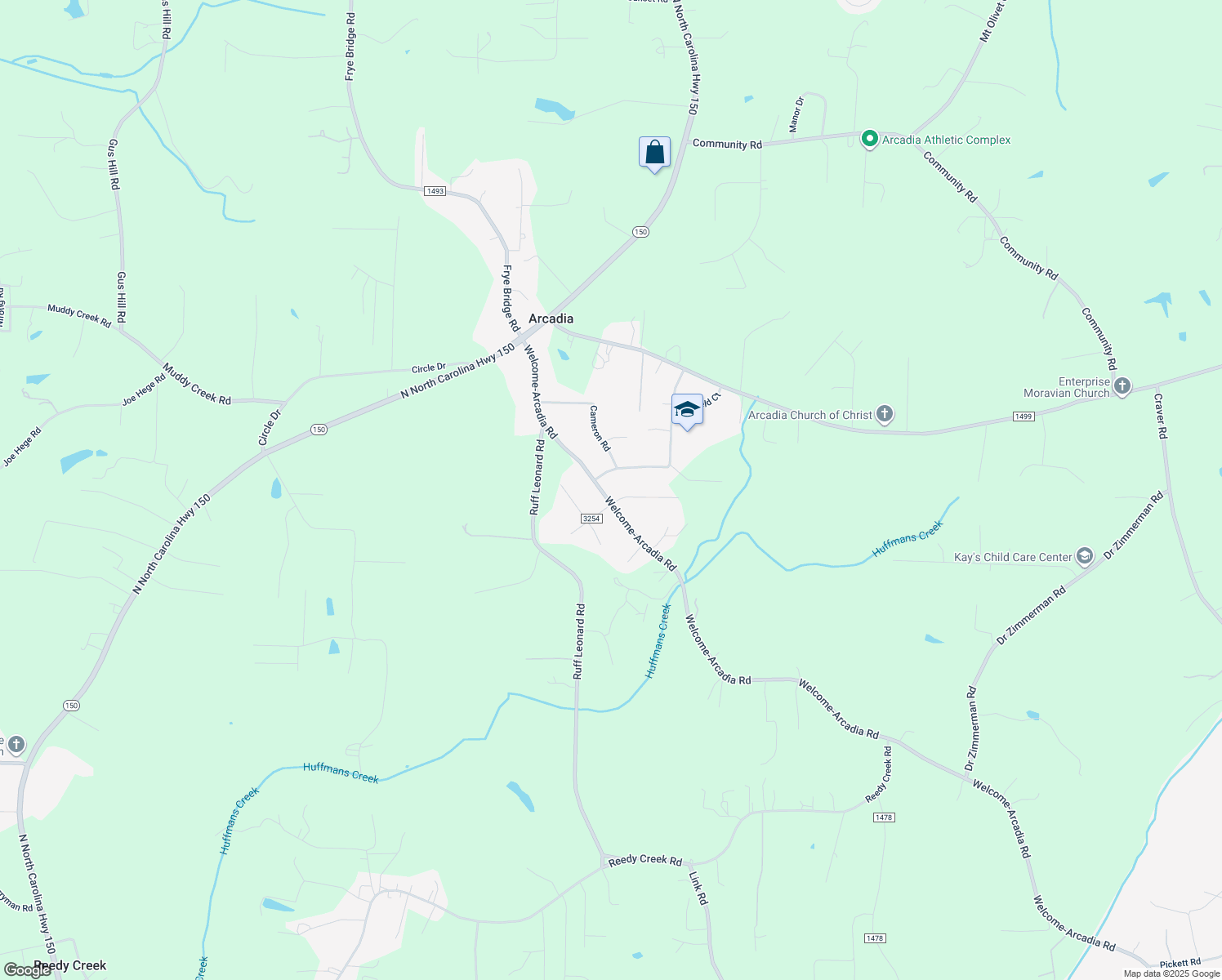 map of restaurants, bars, coffee shops, grocery stores, and more near 3860 Welcome-Arcadia Road in Lexington