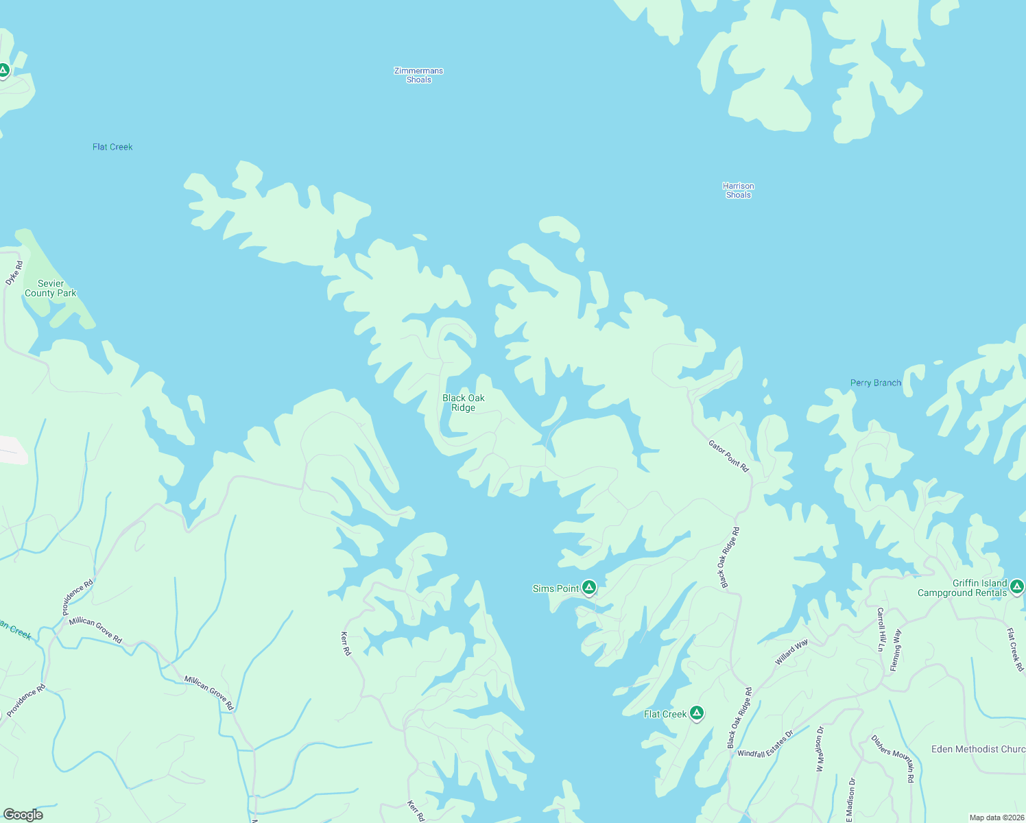 map of restaurants, bars, coffee shops, grocery stores, and more near 129 Bales Island Way in Sevierville