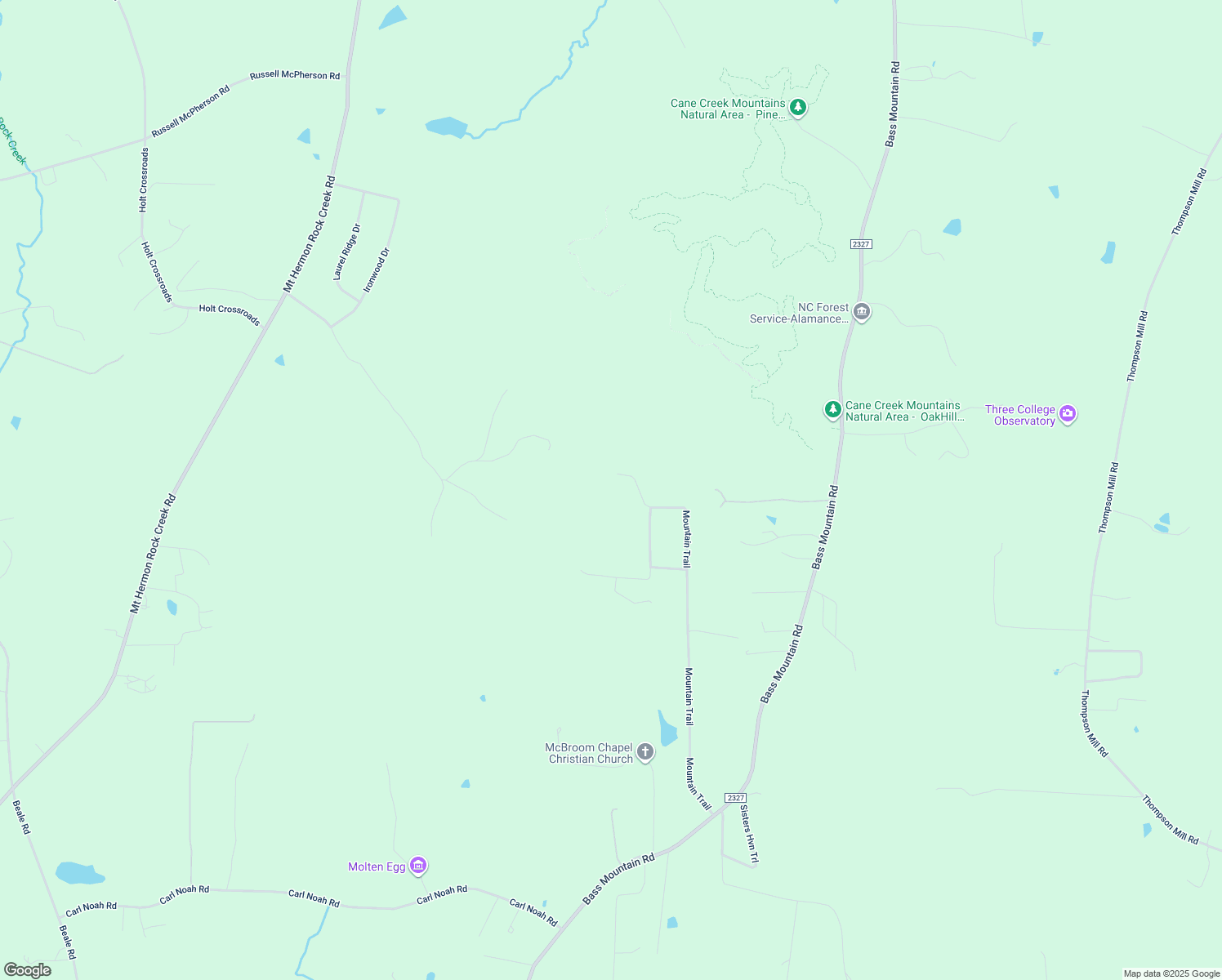 map of restaurants, bars, coffee shops, grocery stores, and more near 5117 Scarlett Court in Snow Camp