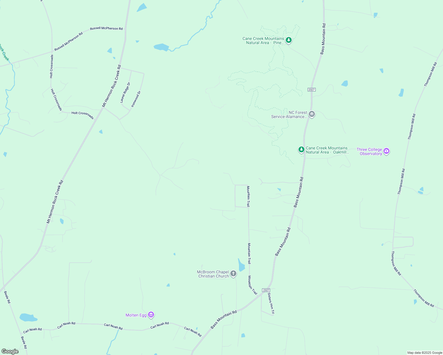 map of restaurants, bars, coffee shops, grocery stores, and more near 5117 Scarlett Court in Snow Camp