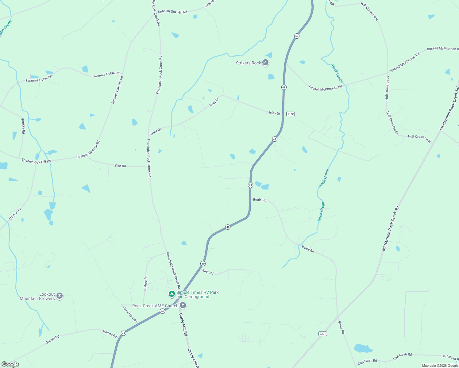 map of restaurants, bars, coffee shops, grocery stores, and more near 7265 Union Camp Road in Snow Camp