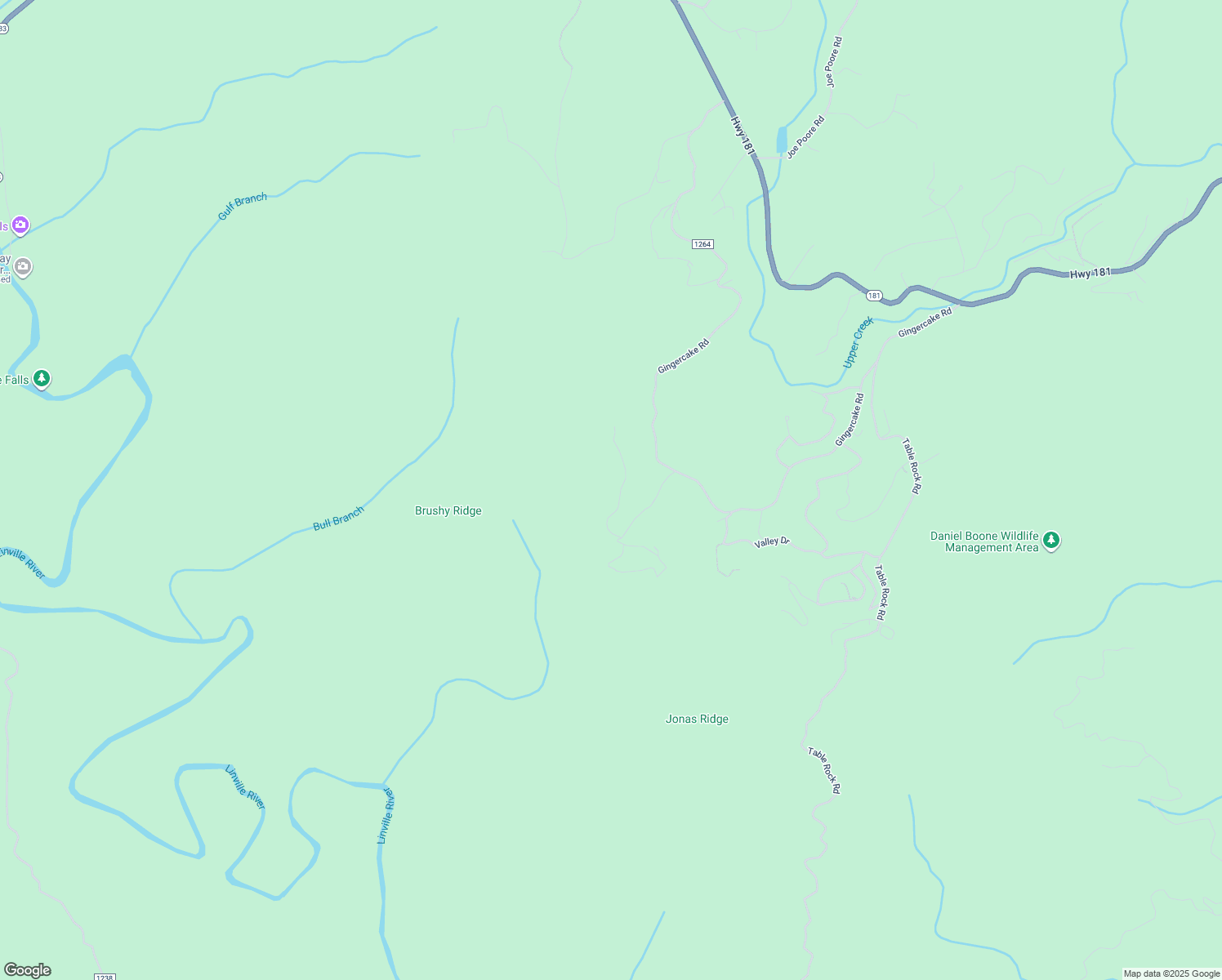 map of restaurants, bars, coffee shops, grocery stores, and more near 7169 Martin Road in Newland