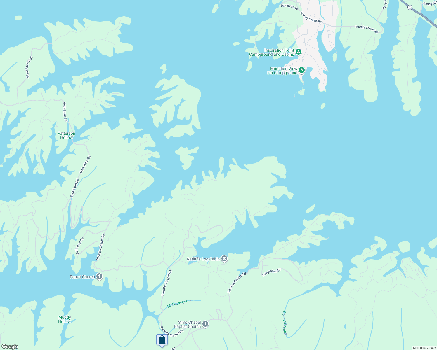 map of restaurants, bars, coffee shops, grocery stores, and more near 3599 Bohanan Top Road in Sevierville