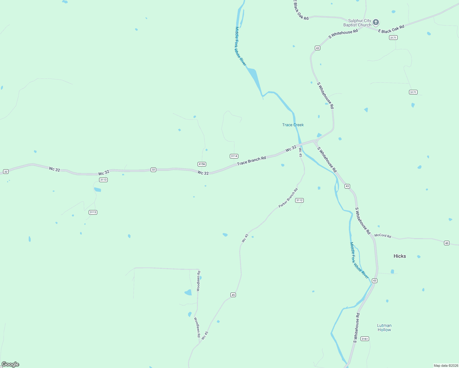 map of restaurants, bars, coffee shops, grocery stores, and more near 16651 Trace Branch Road in West Fork