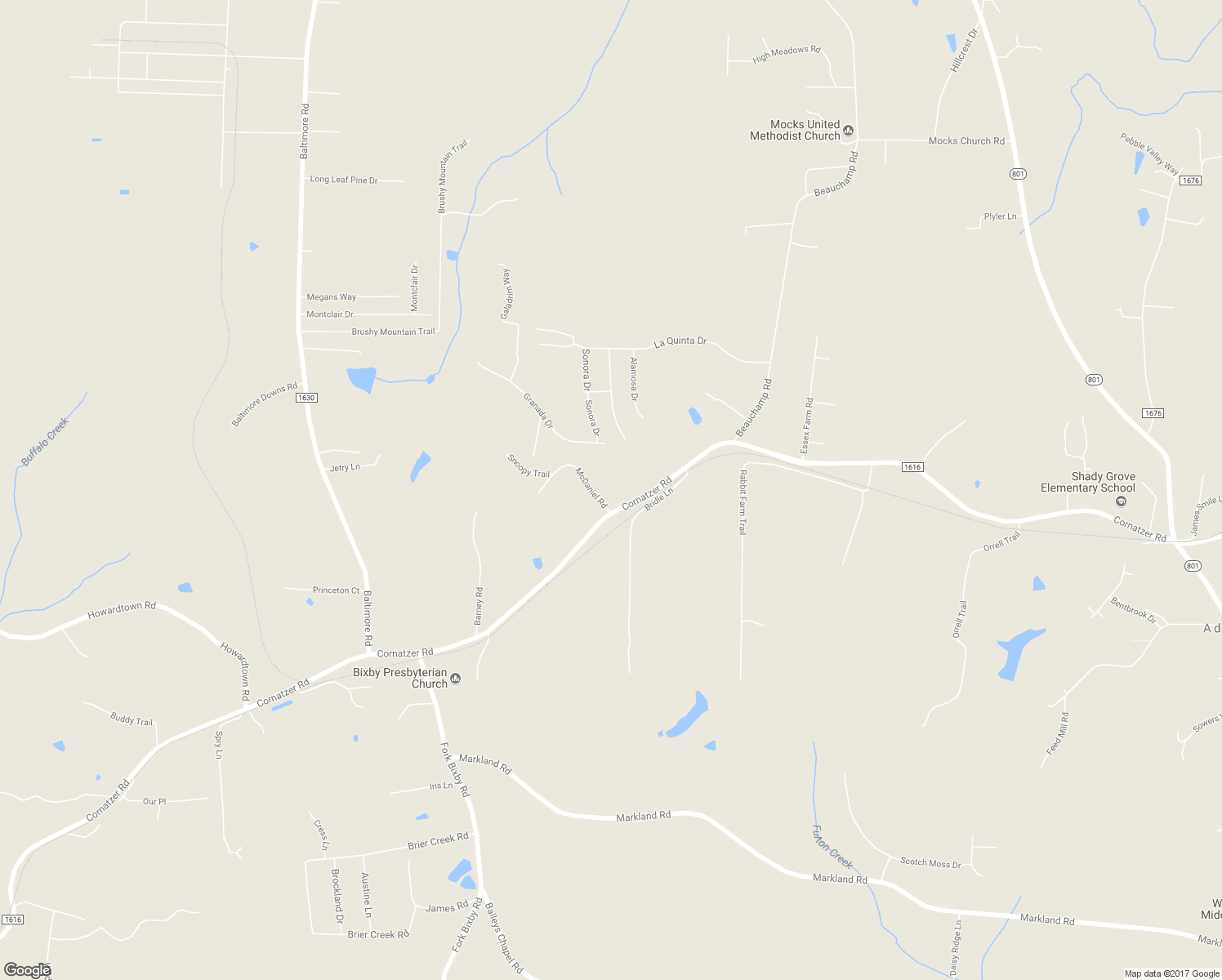 map of restaurants, bars, coffee shops, grocery stores, and more near 118 McDaniel Road in Advance