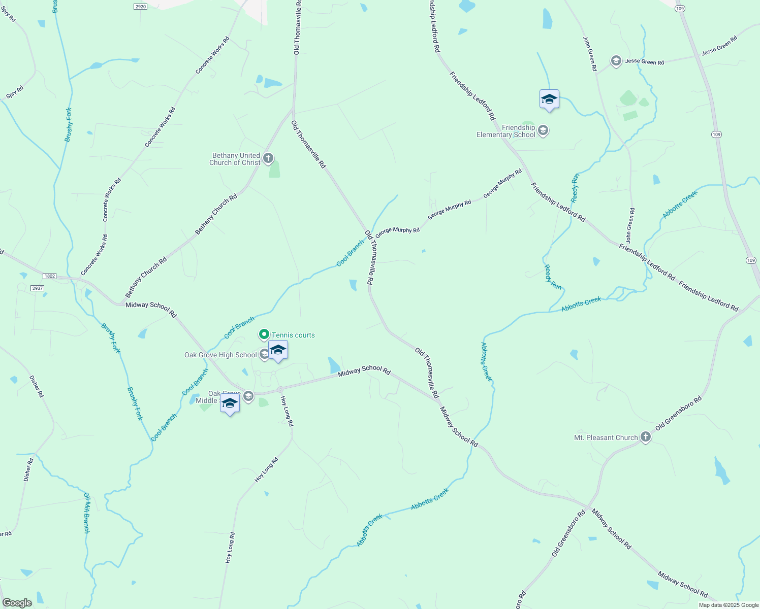 map of restaurants, bars, coffee shops, grocery stores, and more near 672 Old Thomasville Road in Winston-Salem