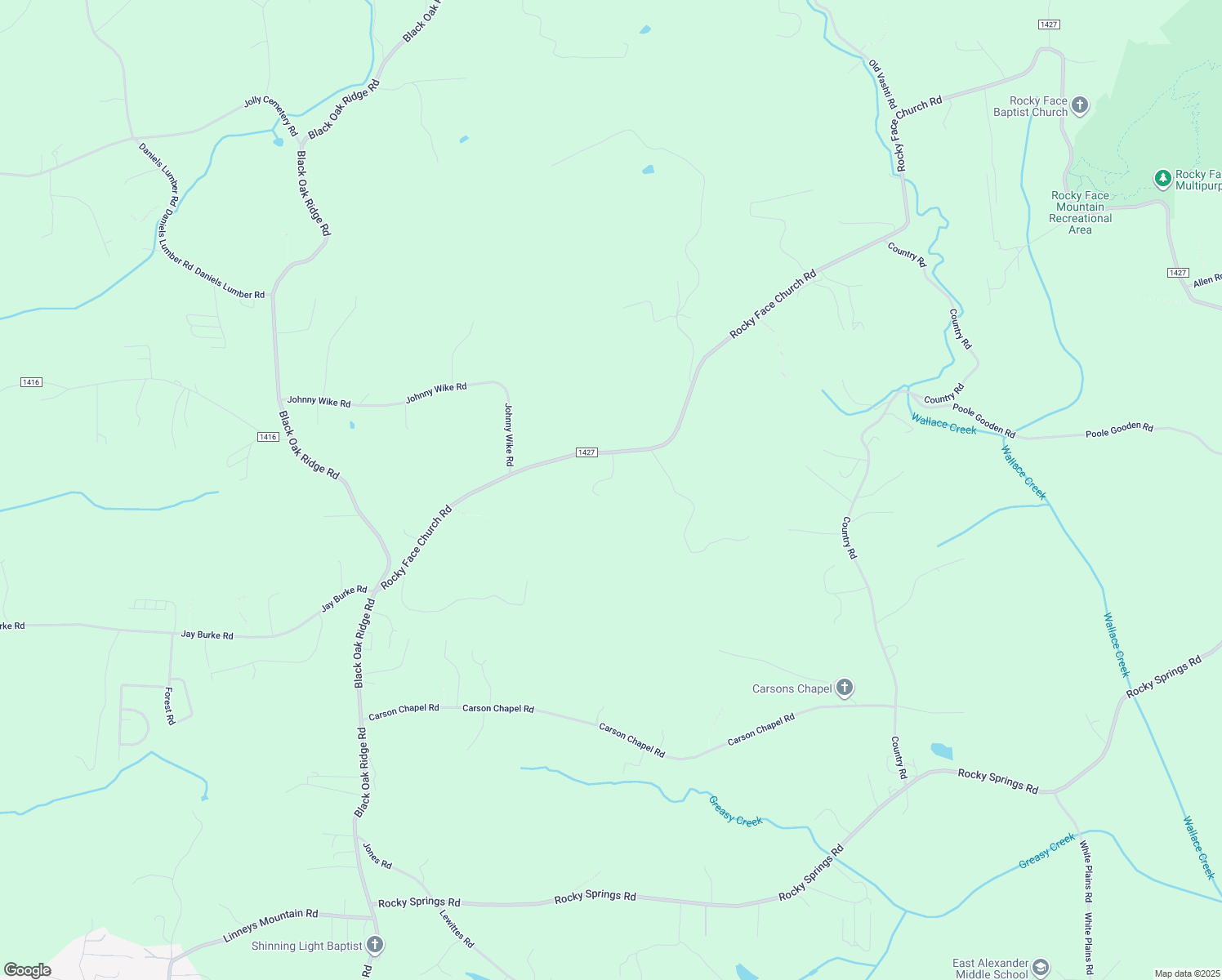 map of restaurants, bars, coffee shops, grocery stores, and more near 135 Chetola Ridge Drive in Taylorsville