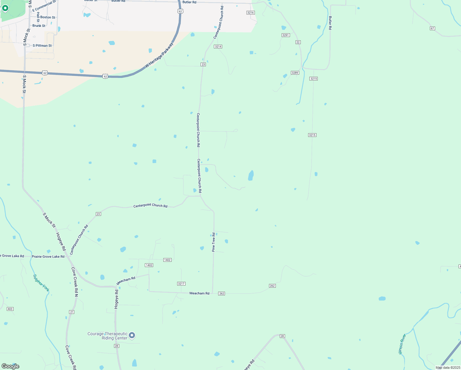 map of restaurants, bars, coffee shops, grocery stores, and more near 11808 Centerpoint Church Road in Prairie Grove