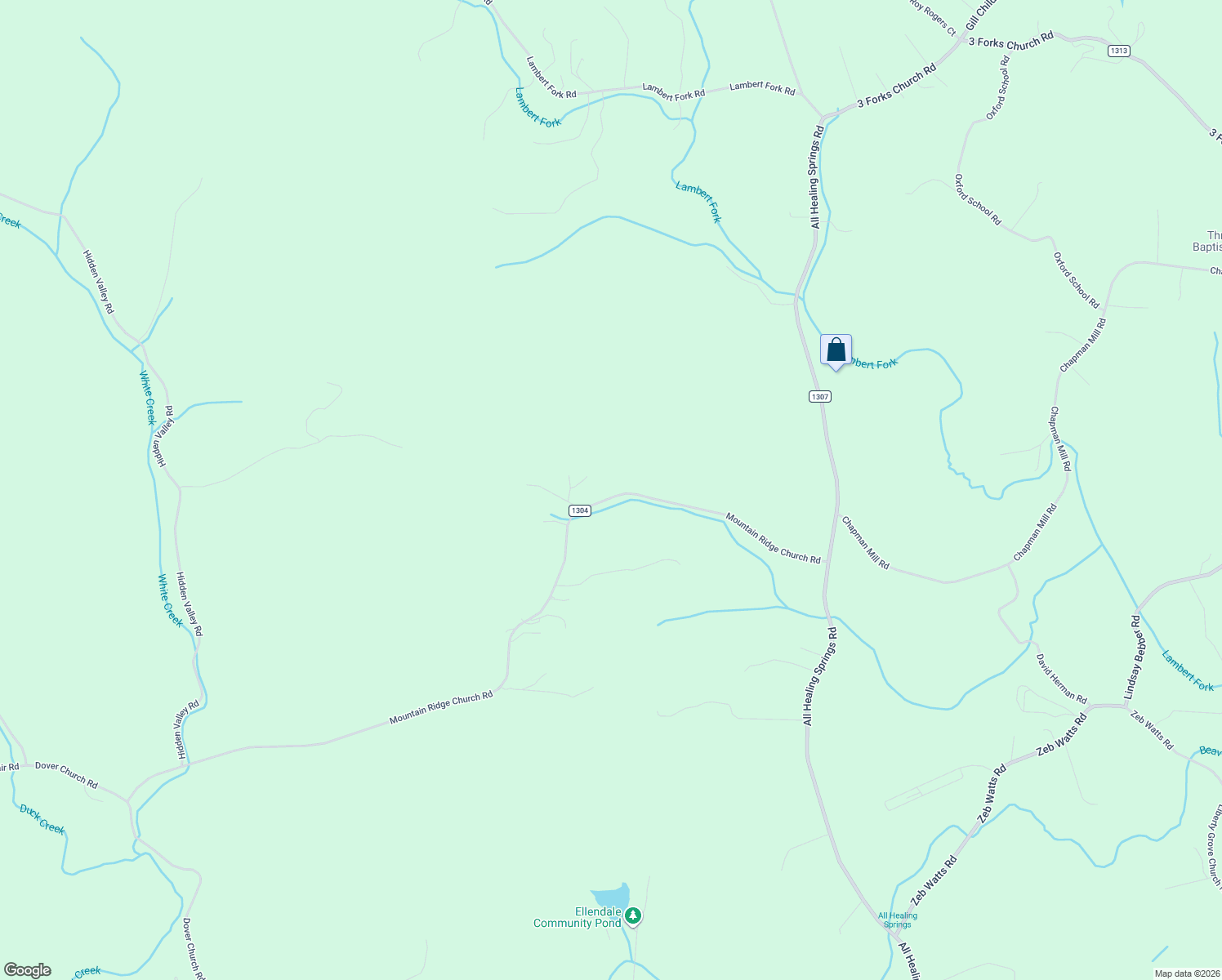 map of restaurants, bars, coffee shops, grocery stores, and more near 626 Mountain Ridge Church Road in Taylorsville