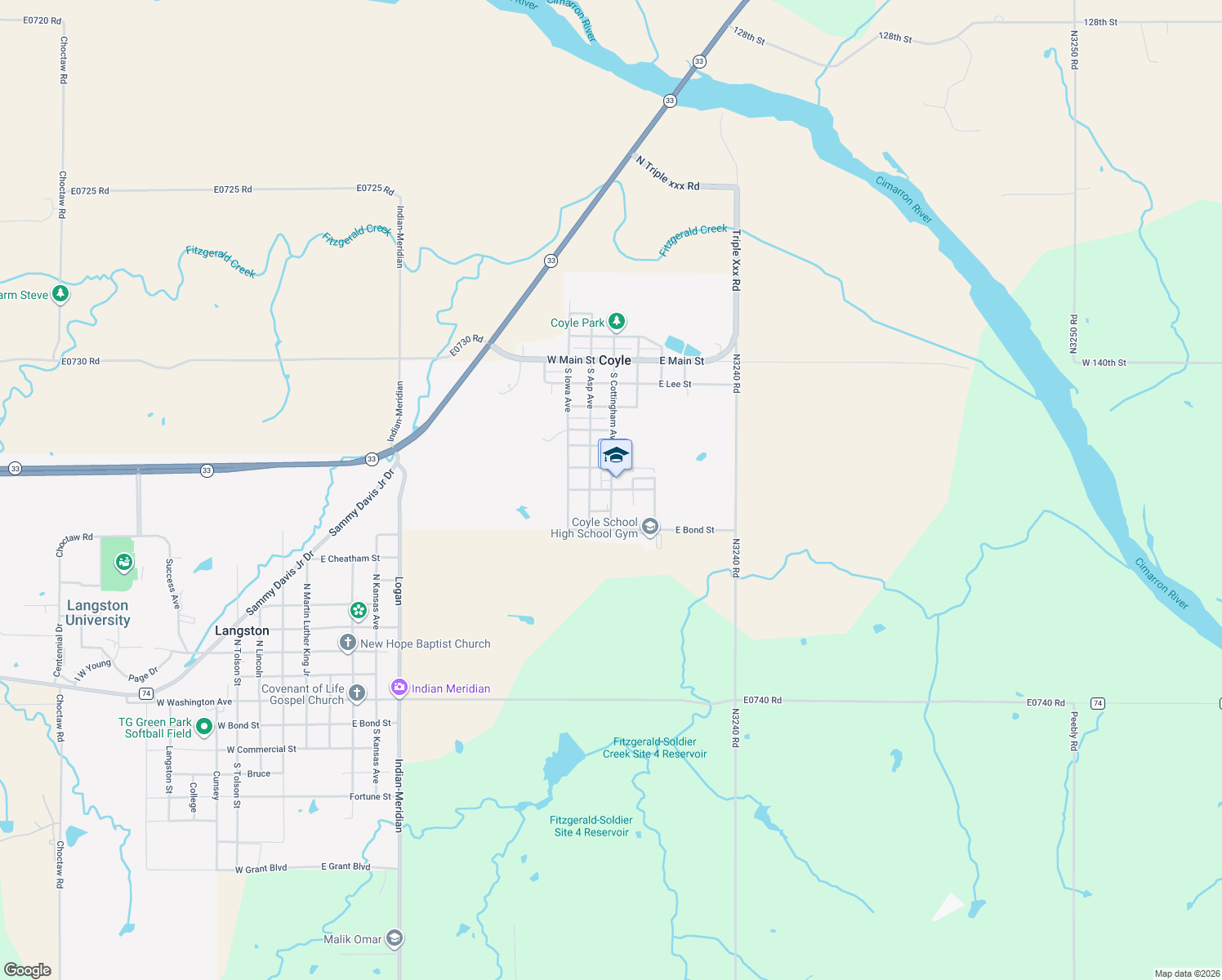 map of restaurants, bars, coffee shops, grocery stores, and more near 702 Cottingham Avenue in Coyle