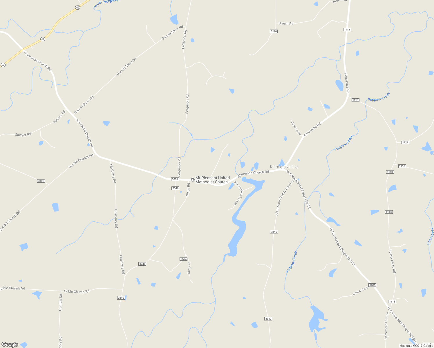 map of restaurants, bars, coffee shops, grocery stores, and more near 4427 Alamance Church Road in Liberty