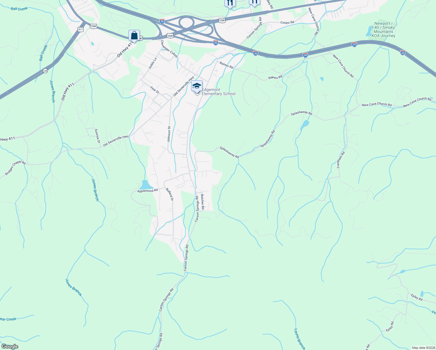 map of restaurants, bars, coffee shops, grocery stores, and more near 1347 Keys Road in Newport