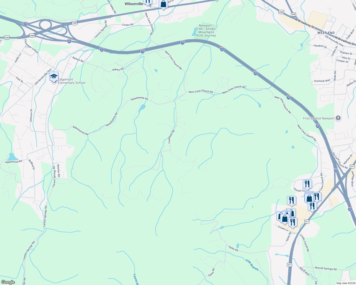 map of restaurants, bars, coffee shops, grocery stores, and more near 456 Giles Mount in Newport