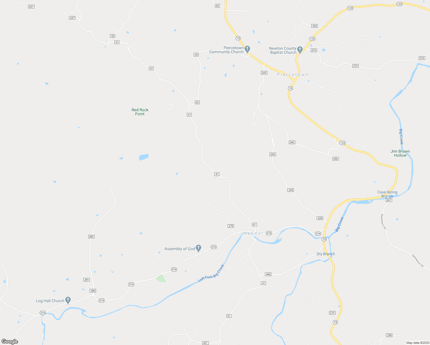 map of restaurants, bars, coffee shops, grocery stores, and more near County Road 41 in Jasper