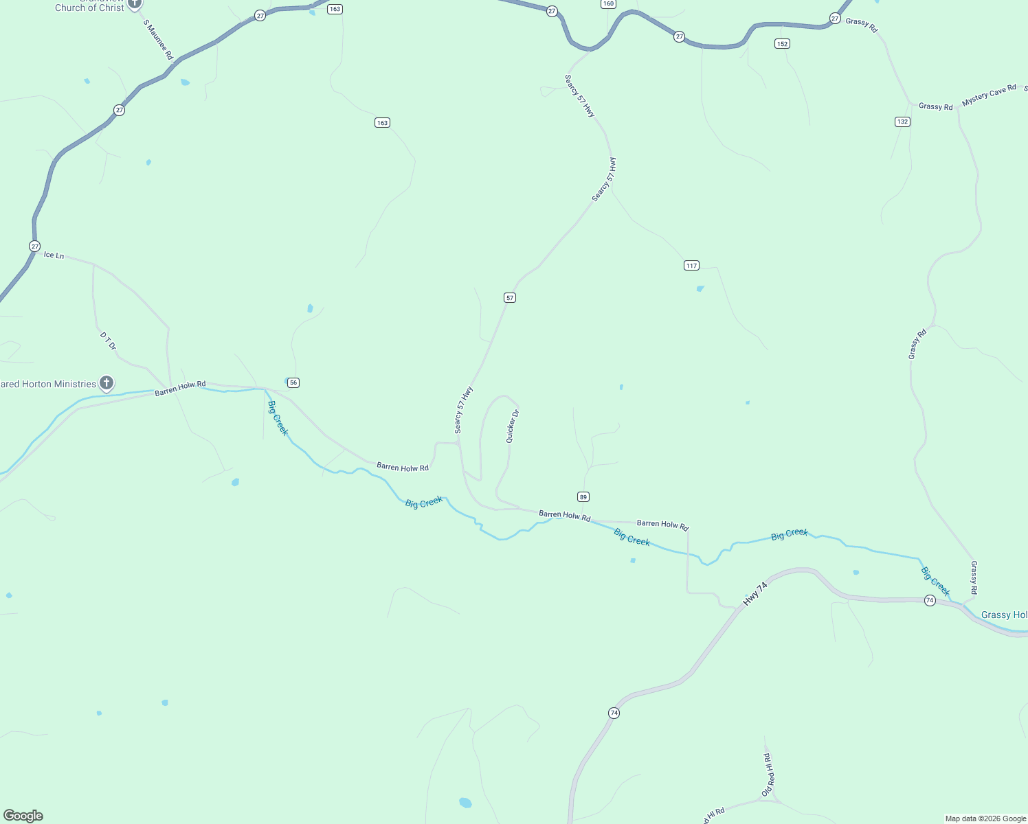 map of restaurants, bars, coffee shops, grocery stores, and more near 289 Quicker Drive in Marshall