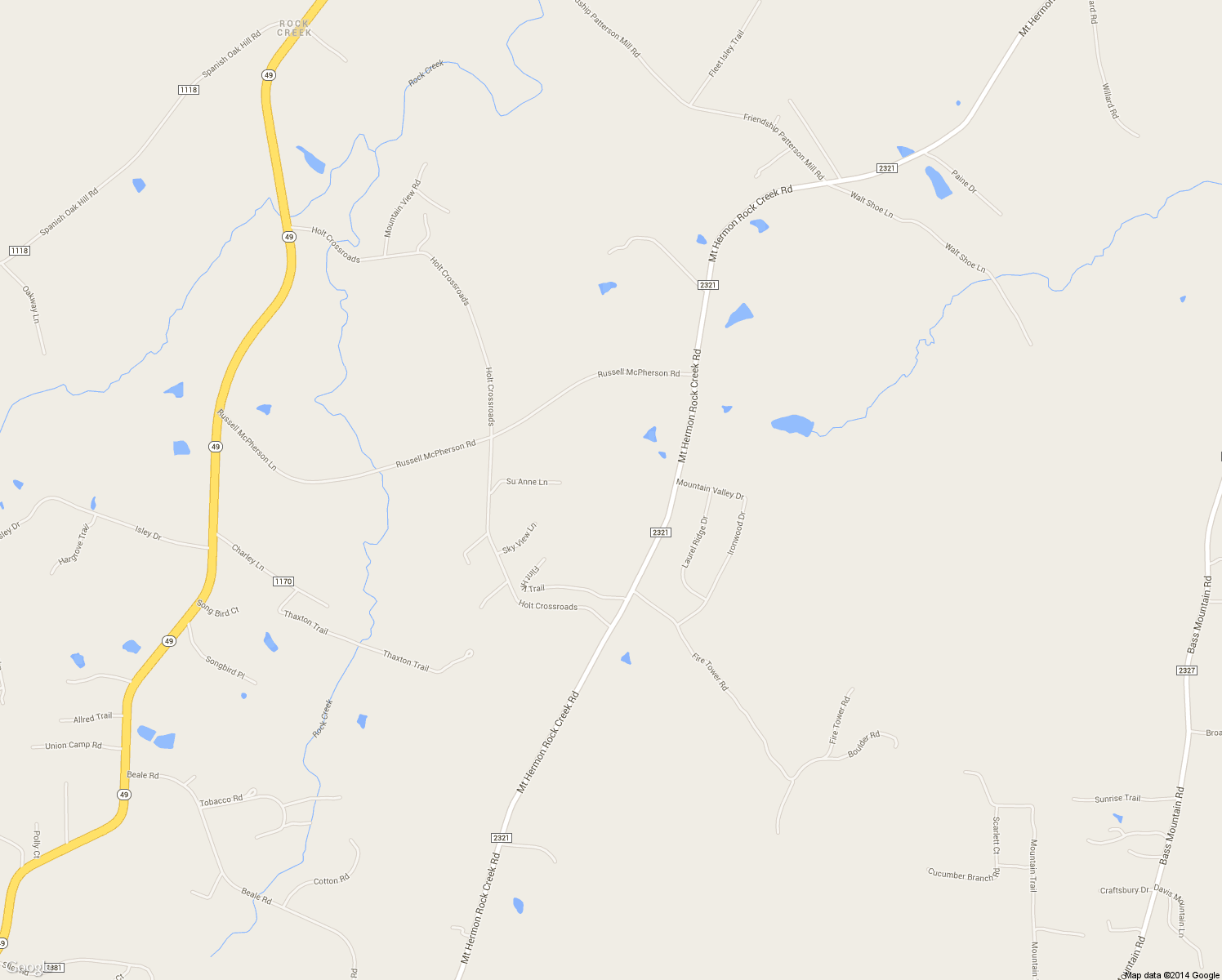 map of restaurants, bars, coffee shops, grocery stores, and more near 5709 Mount Hermon Rock Creek Road in Snow Camp
