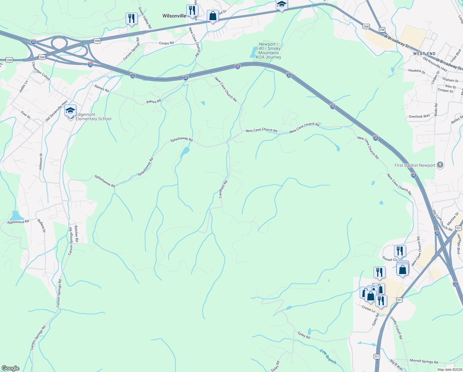 map of restaurants, bars, coffee shops, grocery stores, and more near 456 Giles Mount in Newport